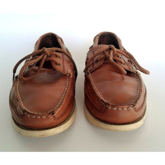 Polo Ralph Lauren Barx Tan Brown Leather Men\'s Boat Loafer Shoes 11D main image 9